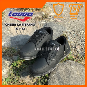NOAH - Sepatu LOGGO Cheers L0 STEFANO 37-42 /Sepatu Tali /Sepatu Sekolah Hitam /Sepatu Sneakers Anak /Sepatu Keren /Sepatu Olahraga /Sepatu Kulit