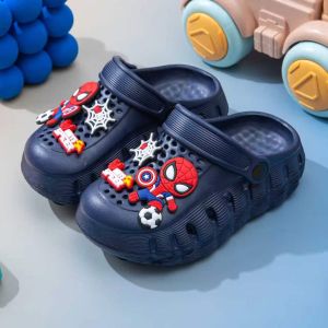 spider man kids clogs waterproofs boys sliliiper slidess sandals