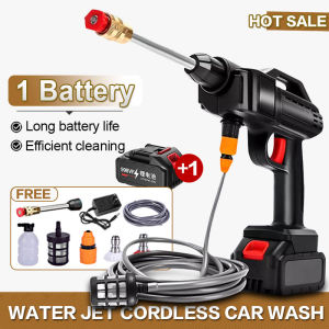 Wireless Car Washer 998VF Lithium Battery Pressure Washer Portable 45000Kpa Garden Sprayer High Pressure Water Pump Cordless High Pressure Handheld Spray Gun