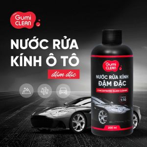 Nước Rửa Kính Ô Tô Đậm Đặc GUMI Clean 200ml – Công Nghệ NanoPha 1:10Làm Sạch Kính Xe Không Vệt Sọc
