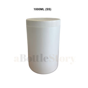 1.0 Liter Air Tight Wide Mouth HDPE Plastic Container / Powder / Herbs Storage Bottles