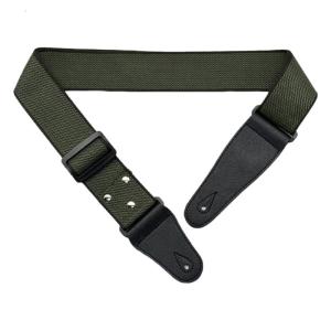 Soft Cotton Guitar Strap Adjustable Length PU Leather Ends Guitar Bass Shoulder Strap with 3 Pick Holders for Guitar