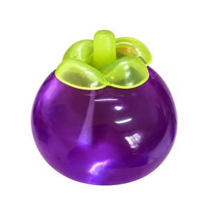 HULEQQI Super Soft Mangosteen Squeeze Toys Anxiety Relief Plasticity TPR Fidget Toy Novelty Kneading Mangosteen Squishy Toy Office Desk Toy