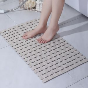 Anti-Slip Bathroom Massage Mat – PVC Shower Mat with Suction Cups Non-Slip Anti-Fall No Water Pooling Antibacterial & Machine Washable