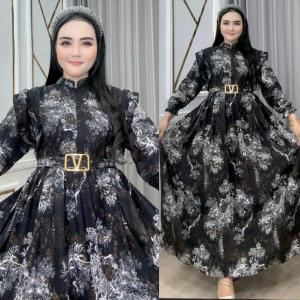 Gamis Wanita Miranti – Standar & Jumbo | Katun Rayon Adem Mayung Elegan | Busui Free Belt