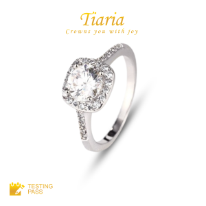 Perhiasan Cincin Wanita Titanium Silver Fashion Casual - Tiaria Woman Ring Jewellery - Harrell