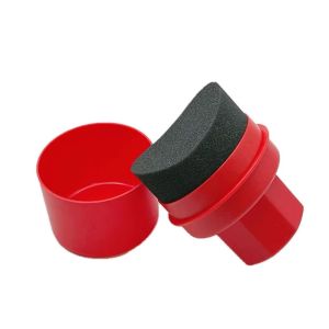 MARBLEX with Cover Tire Polishing Sponge Reusable Curved Tire Dressing Applicator Car Cleaning Pad for Tire Dressing Detailing Kit Car Waxing Tools