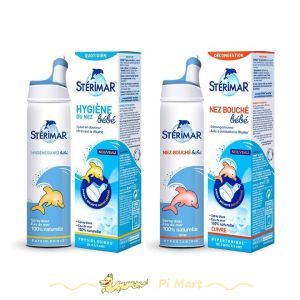 Nước muối xịt mũi cá heo vàng Sterimar Baby (100ml) an toàn dành cho bé