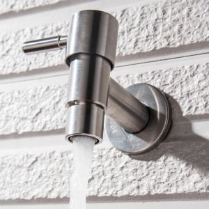 Kran Shower Kran Tembok Panjang Stainless Saringan air keran taman kran kamar mandi 1/2 Inch JS-49