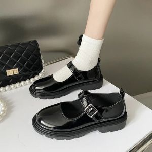 Kích thước 35-44 Phụ nữ mới Giày Lolita màu đen Giày nền tảng giản dị Giày Mary Janes cho phụ nữ Giày cao gót học sinh cổ điển Zapatos De Mujer2026