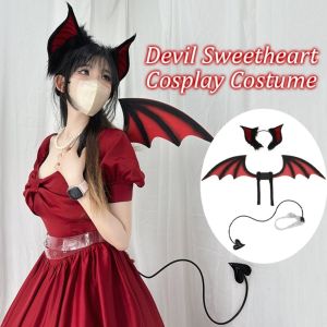 BANZU Lông thú Đồ hóa trang Halloween đạo cụ cosplay Tự làm Có thể uốn cong Đuôi người yêu của quỷ dữ Thời trang 3D Cánh Dơi Ngày của tất cả các vị thánh