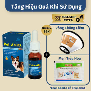 Dung Dịch Cho Chó Mèo  Hô Hấp Pet AMOX - Dạng Uống Cho Thú Cưng [ HÀNG CHÍNH HÃNG ]