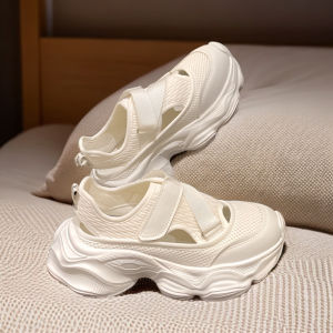 Comfortable One-foot Cut-out Casual Shoes Summer New Versatile Platform Sports Sandals Breathable Dad Shoes Tide