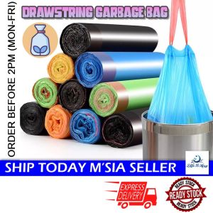 [Little B House] Garbage Bag 45cmx50cm Office Cleaning Trash Bag Dustbin with Rope Disposable Trash Bag 抽绳垃圾袋 Beg Sampah - SO21