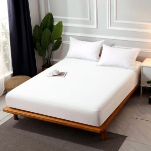 Waterproof Mattress Cover Smooth Knitted Fabric Mattress Protector Hypoallergenic Bed Sheet Bedroom