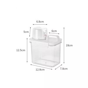 UNITEN PET Food Storage Container Airtight Can Storage Jar Rice Oatmeal Cereal Grain Storage Tank Grains Snacks Dry Food Container Jar Canister Transparent Storage Kitchen Pantry