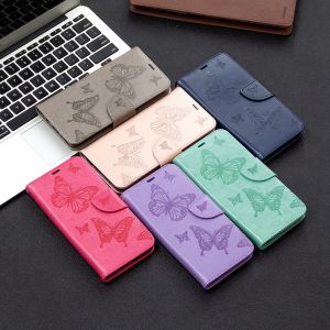 For Xiaomi Redmi Note 12 11 10 9 8 Pro Max 4G / Note 10 5G / Note 11S 10S 9S Magnetic Phone Case Butterfly Leather Wallet Card Slot Flip Cover Casing