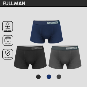 Combo 3-5 Boxer quần lót nam Fullman cotton cao cấp siêu co giãn thấm hút kháng khuẩn | MS 1105