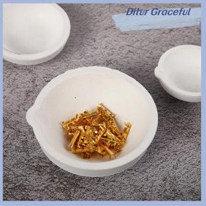 Ditur High Temperature Quartz Silica Melting Crucible Dish Bowl Pot Casting Metal Jewelry Casting Container