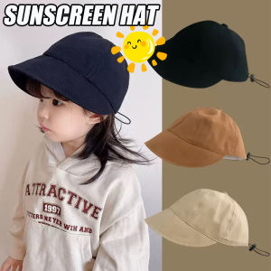Korean Style Baby Baseball Cap Solid Color Hat for Boy Girl Summer Adjustable Kids Sun Hats