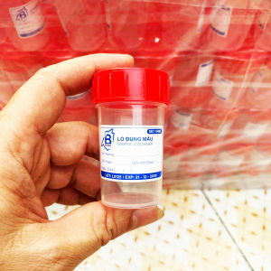 Lọ đựng mẫu y tế nắp đỏ 50ml –(combo100 lọ) Hộp đựng mẫu xét nghiệm đạt chuẩn ISO