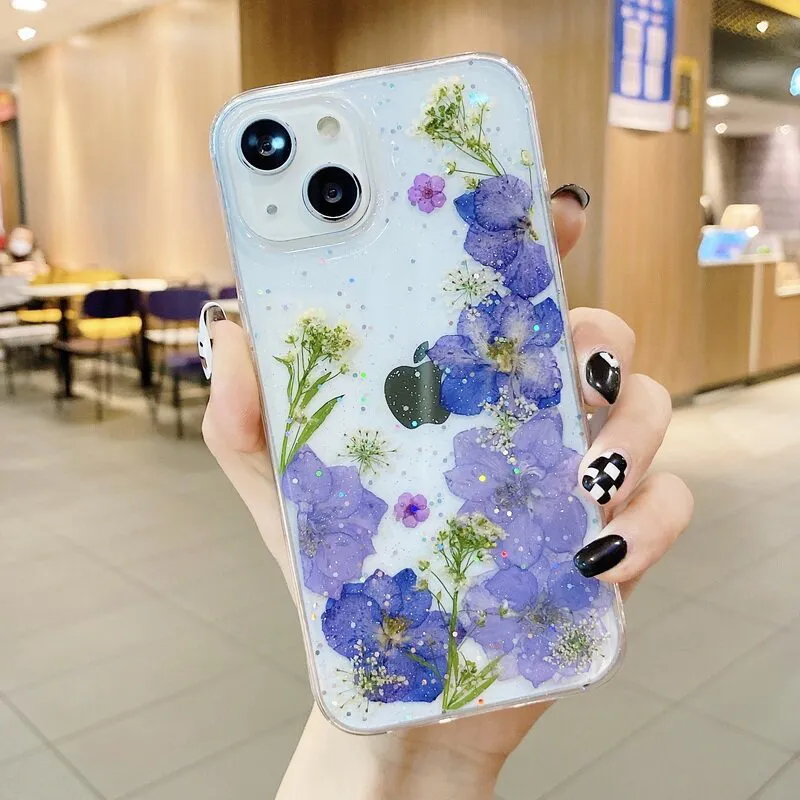 For iPhone 15 14 13 12 Pro Max 11 XS XR 8 Shockproof Dry Flower