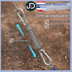 Ditur ตัวปรับความตึงเชือกกระโจมเต็นท์ทำจากสแตนเลสแบบพกพาอุปกรณ์กลางแจ้ง