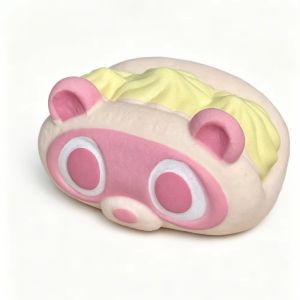 MUKANG Slow Rising Simulated Raccoon Bread Squeeze Soft Texture Finger Suction Sensory Fidget Toy Children Student Pinch Raccoon Squishy Toy Adults