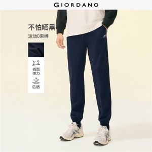 Giordano Men G-MOTION print elastic waist stretchy joggers Free Shipping 01116091