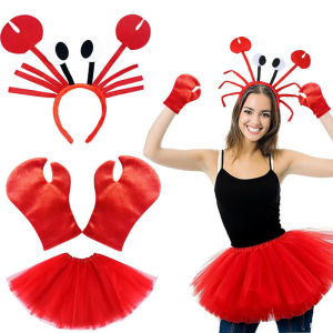 Halloween Crab Costume Set Animal Costume Performance Outfit Stage Party Cosplay Fancy Dress Role Play Costume