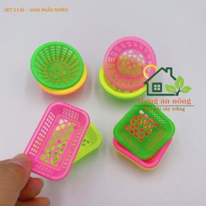 TT135 - mô hình rổ nhựa mini trang trí tiệc nhà búp bê - nhớ xem phần mô tả