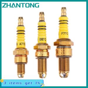 ZHANTONG 1Pcs Spark Plug 3 Triple Electrode A7TC D8TC For GY6 CG 50 70 110 125 150CC Motorcycle Atv Scooter Dirt Bike Go Kart