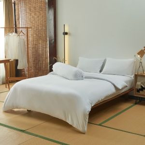 Cotton Pure™ White Jersey Cotton Quilt Cover