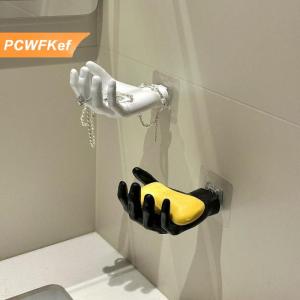 【PCWFKef】 Nhựa Tường Móc Tự Dính Tay Hình Dạng Móc Áo Móc Không Khoan Cọ Hình Móc Treo Tường Đa Chức Năng Cho Nhà Văn Phòng