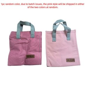 SRAITH Travel Casual Insulation Package Solid Color Outdoor Cooler Lunch Box Bag Waterproof Lunch Bag Food Hand Bags Tote Canvas Lunch Bag Thermal Breakfast Organizer