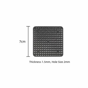 MIRELINA 500/400/300/200/100/50/40Pcs Nhựa Tấm lót lưới lỗ thoát nước Đã được làm dày Hình tròn và hình vuông. Tấm lót lưới đáy chậu cây Di động Lưới rỗng Lưới thoát nước cho chậu hoa Cây mọng nước