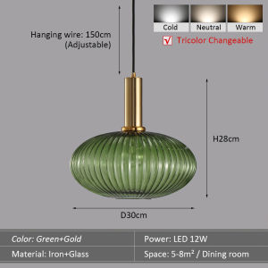 4 Styles Nordic Bar Dining Room Pendant Light Table Lamp Restaurant Chandelier Living Room Striped Lantern Single Head Pendant Light Japanese Retro Glass Chandelier