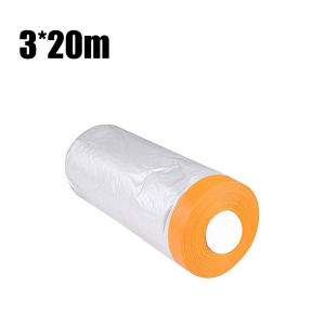 20M Plastic Furniture Dust Cover Furniture Dust Cover Painting Pre-Taped Masking Film