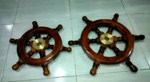SETIR KEMUDI KAPAL PERAHU 18 Inch (Bahan Kayu Jati)