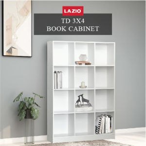 Ready Stock White Bookcases Book Shelf Filing Cabinet Wooden Cabinet Open Shelf Display Cabinet Book Storage| Multi Function File Storage Cabinet 多格组合书柜 Kabinet Buku Almari Buku Stor Simpanan