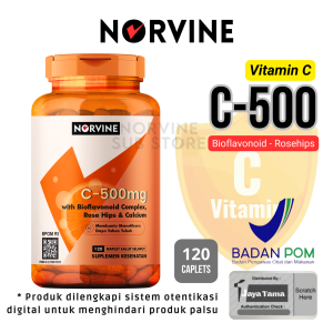 VITAMIN C 500 MG NORVINE BPOM -120 TABLETS DAYA TAHAN IMUN TUBUH ORIGINAL USA
