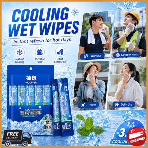🇸🇬[In Stock]YOUYIN Extreme Cooling Wet Wipes–Instant Refresh Body Wipes Disposable Cooling Wipes/1 Pack Contains 5PCS