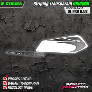 (COD)STRIPING ORIGINAL MOTOR HONDA GL PRO 1985-1999 VARIASI DESAIN RACING HOLOGRAM DAN TRANSPARAN