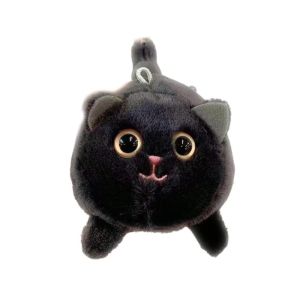 YOUSHI TOP Hoạt hình Quà Tặng trẻ em dây chuyền hình thỏ Móc chìa khóa xe hơi Đồ trang trí túi Quà sinh nhật Móc khóa nhung lông hình mèo Đồ chơi thú bông dây chuyền mèo xanh nhung lông Móc khóa vẫy đuôi mèo