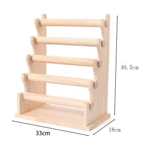 O-KAY Rak Pajangan Aksesoris 3/4/5 Susun - Rak Kayu Solid Minimalis Multifungsi