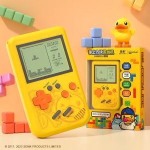 B.DUCK Máy chơi game vịt nhỏ màu vàng cầm tay phong cách retro Tetris cổ điển màn hình lớn đồ chơi giáo dục cho trẻ em