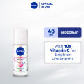 NIVEA Deodorant Extra Brightening Serum Antiperspirant Roll-On with Vitamin C, 40ml. 