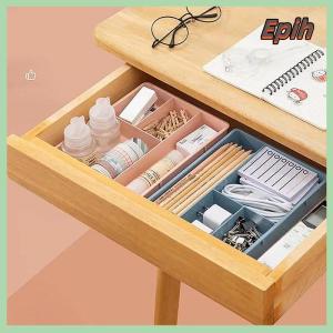 [Epih] Desk Drawer Organizer Stackable Multi-cell Desktop Storage Bin Tray Multi-Purpose Divider Container for Household Office Home