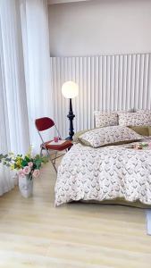 A Bộ Bốn Mảnh Bông Xiaozhu Cấp Mẹ Và Bé ins Bộ Bông Thân Thiện Với Làn Da Nhà Sản Xuất Bộ Ba Mảnh Ký Túc Xá Sinh Viên Tươi Mới