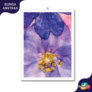 TENNESY HIASAN DINDING WALL DECOR BUNGA UNGU ABSTRAK 15x20CM PAJANGAN POSTER DEKORASI DINDING KAMAR RUMAH